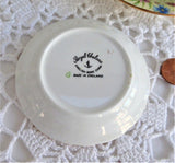 Royal Chelsea Butter Pat English Butter Chip Astilbe 1950s Teabag Caddy Ring Dish