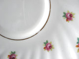 Royal Doulton Rosebud Saucer Only White Swirl Rosebuds 1940s Red White Gold
