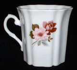 Royal Grafton Mug England Roses Tea Coffee 1950s Pink Burgundy Vintage