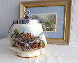 Royal Winton Grimwades Biscuit Barrel Coaching Scene 1950s Cookie Jar