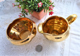 Fancy Royal Winton Golden Age Cream And Sugar Vintage 1960s Gold Luster