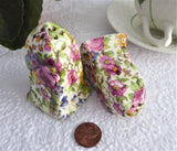 Summertime Chintz Royal Winton Salt And Pepper Condiment Shakers Cruet Set 1950s