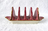 Royal Winton Pink Mottled Toast Rack Vintage 1950s Toast Holder Letters Tea Party