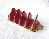 Royal Winton Pink Mottled Toast Rack Vintage 1950s Toast Holder Letters Tea Party