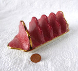 Royal Winton Pink Mottled Toast Rack Vintage 1950s Toast Holder Letters Tea Party
