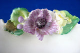 Open Salt Royal Worcester Staffordshire Posy Salt Cellar 1950s Hand Made Bone China