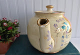 Sadler Teapot Hand Painted Floral Ball Teapot Vintage 1960s England 6 Cups Groovy