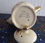 Sadler Teapot Gold And Yellow 1950s Floral Large Vintage Tea Pot 4-6 Cups