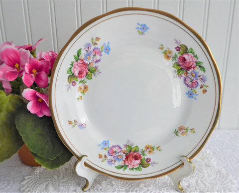 Salisbury Floral Plate 7 Inch Cake Mixed Floral Bouquets 1950s Salad Dessert