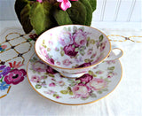 Lush Roses Cup And Saucer 1950s Schumann Arzberg Bavaria Germany