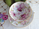 Lush Roses Cup And Saucer 1950s Schumann Arzberg Bavaria Germany