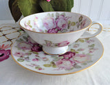 Lush Roses Cup And Saucer 1950s Schumann Arzberg Bavaria Germany