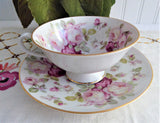 Lush Roses Cup And Saucer 1950s Schumann Arzberg Bavaria Germany