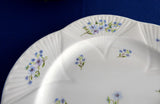 Dinner Plate Shelley China England Blue Rock Dainty 10.75 Inch Plate 1950s Blue And White
