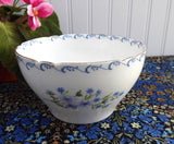 Shelley Blue Rock Large Sugar Basin Waste Bowl Gainsborough Blue White