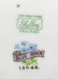 Plate Shelley China England Blue Rock 6 Inch Cake Plate Side Plate 1950s Tea Plate