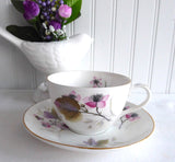 Shelley England Cup and Saucer Bramble Blackberries Bute Shape 1950s