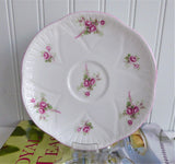 Shelley Dainty Rose Spray Bridal Rose Cup and Saucer England Pink Trim