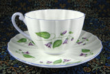 Shelley Ludlow Campanula Cup and Saucer England Vintage Lavender Trim