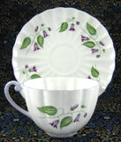 Shelley Ludlow Campanula Cup and Saucer England Vintage Lavender Trim