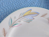 Shelley China Plate Pair Caprice Green Trim Bread Side 1960s Cake Tea Party 6 Inch