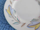 Shelley China Plate Pair Caprice Green Trim Bread Side 1960s Cake Tea Party 6 Inch