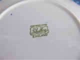 Shelley China Plate Pair Caprice Green Trim Bread Side 1960s Cake Tea Party 6 Inch