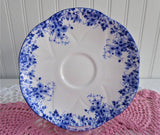 Shelley Dainty Blue Dainty Shape Cup and Saucer English Bone China 1950s