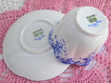 Shelley Dainty Blue Dainty Shape Cup and Saucer English Bone China 1950s