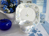 Shelley China Dainty Blue Rock Cup and Plate Snack Set Buffet Tennis Tea And Toast England