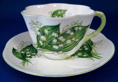 Shelley China Dainty Lily Of The Valley Cup And Saucer 1960s