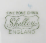 Shelley Dainty Shape Polka Dot Luncheon Plate Turquoise 1940-1966
