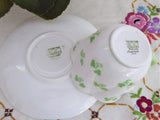 Shelley Dainty Shamrock Cup And Saucer 1960s English Bone China Green Trim