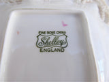 Shelley Dainty Thistle Dish Bon Bon Candy Pink Trim 1950s Trinket