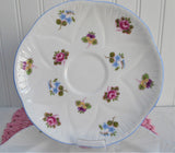 Shelley Dainty Rose-Pansy-Forget Me Not Cup And Saucer Matching Plate Teacup Trio