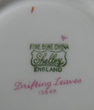 Shelley Drifting Leaves Demi Cup And Saucer Gainsborough Shape 1950s Aqua Leaves