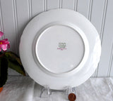 Shelley Luncheon Plate Drifting Leaves 8 Inches Gainsborough Shape 1950s Aqua Leaves