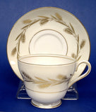 Shelley Golden Harvest Cup and Saucer Windsor Wheat 1950s Demitasse