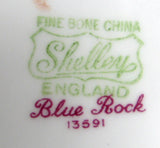 Shelley Blue Rock Bon Bon Small Bowl Ludlow Shape Blue And White