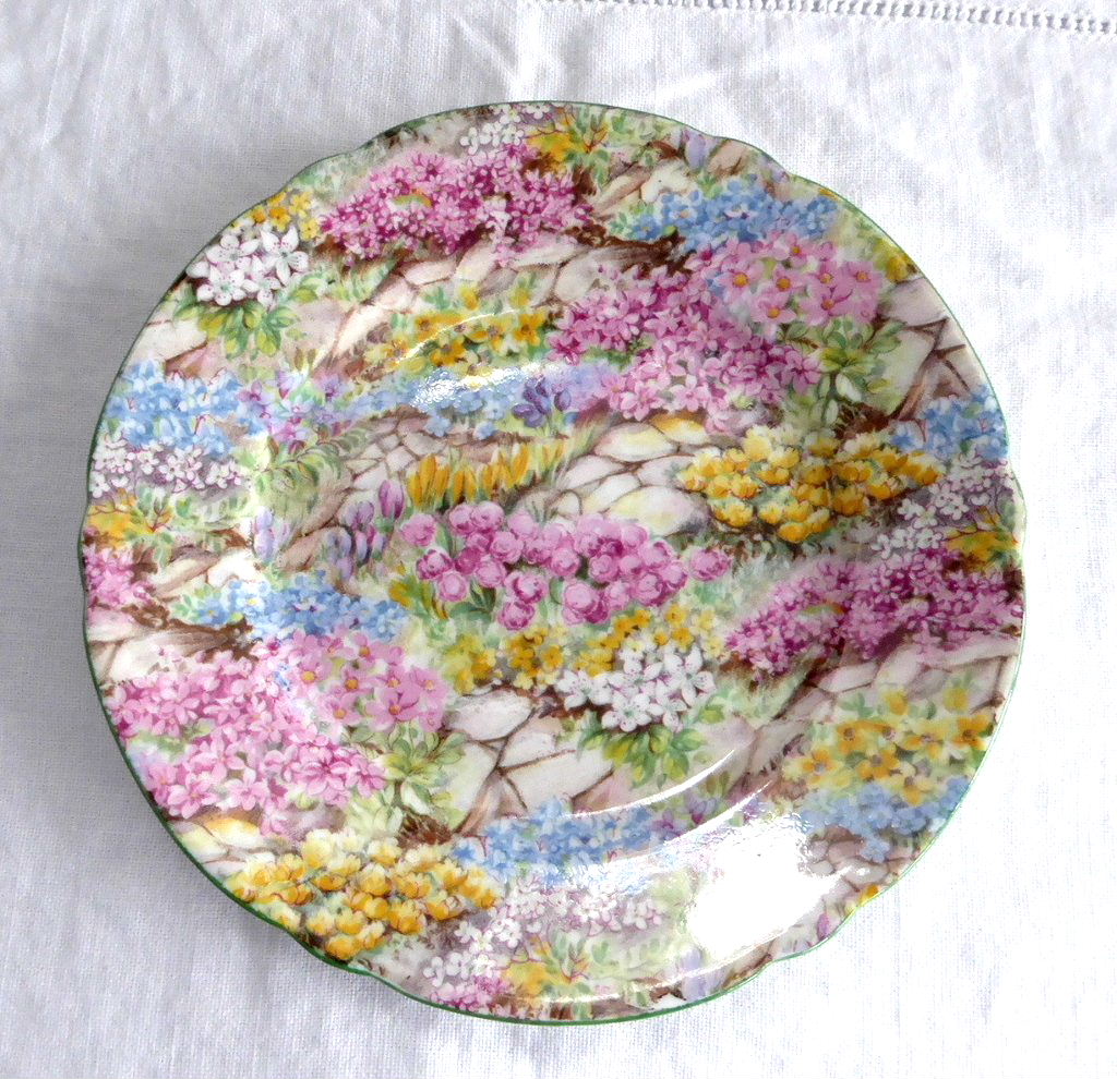 Rock Garden Chintz Shelley China England Plate Cake 6 Inch Plate Side