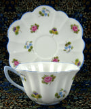 Shelley Cup and Saucer Stratford Shape Rose Pansy Forget-Me-Nots Chintz