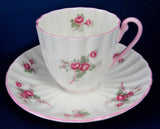 Shelley Rose Spray Chintz Cup and Saucer Ludlow Coffee Demitasse 1950s