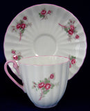 Shelley Rose Spray Chintz Cup and Saucer Ludlow Coffee Demitasse 1950s