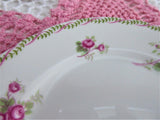 Shelley Bridal Rose Side Plate Rose Spray 1950s Richmond Shape Pink Gold Trim 6 Inch