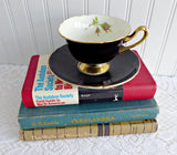 Black Shelley England Cup and Saucer Shelley English Rose Gainsborough 1950s