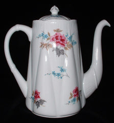 Shelley England Dainty Coffee Pot Large Pretty Floral 1950s Tall