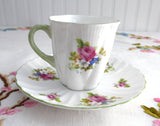 Shelley Tall Demitasse Cup And Saucer Marriage Tall Dainty And Ludlow Floral Bouquets