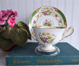 Green DuBarry Shelley England Cup and Saucer Gainsborough Shape 1950s