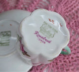 Cup And Saucer Shelley China Tall Dainty Rosebud Demitasse 1950s Coffee
