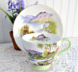 Shelley English Lakes Cup and Saucer England Landscape Richmond 1950s
